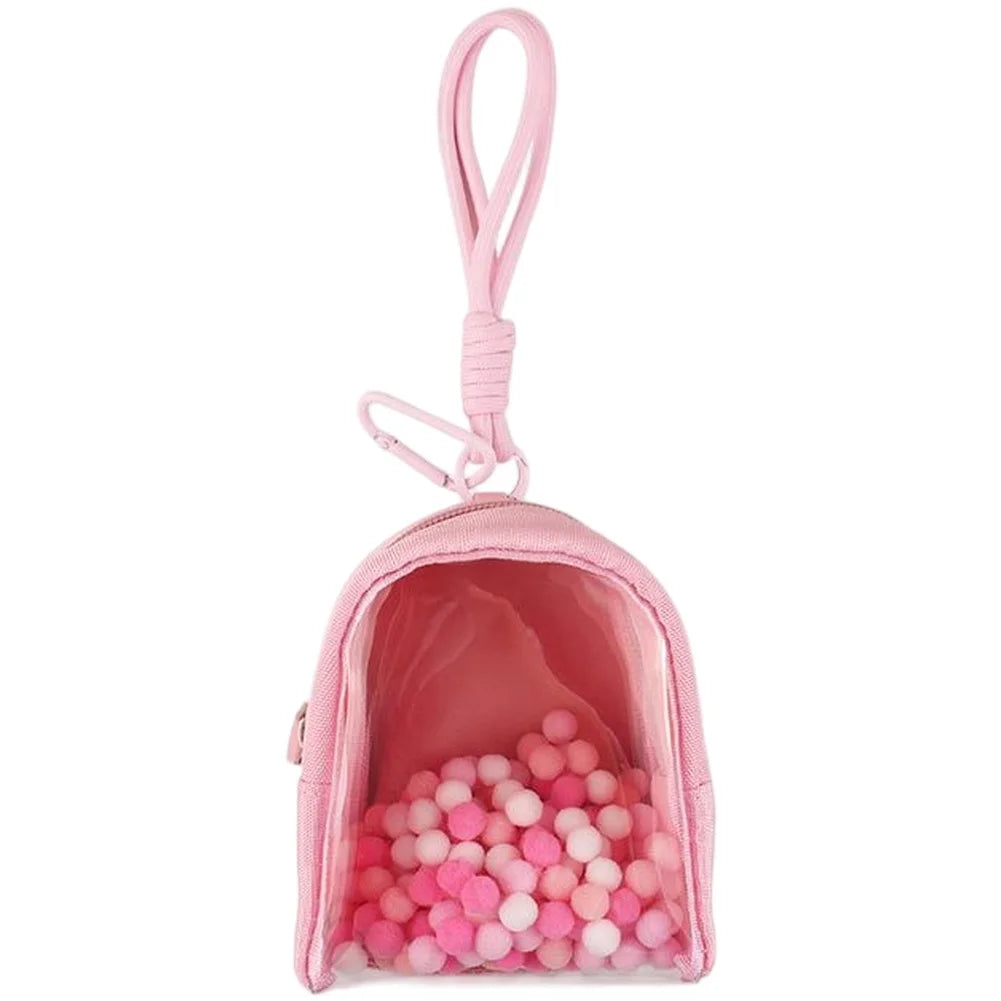 Tamagotchi Paradise Transparent Display Storage Bag Waterproof Qme Pink