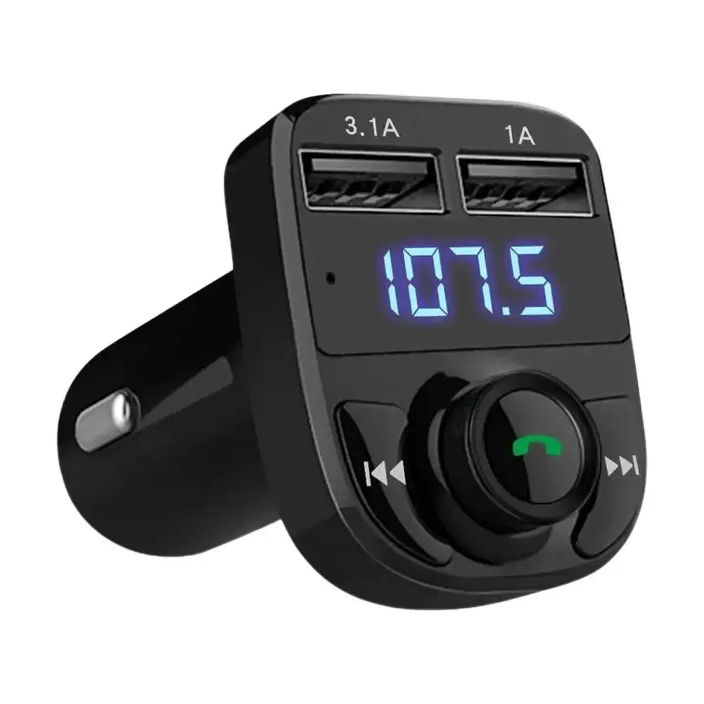 NEW Car Charger FM Transmitter Bluetooth Audio Dual USB Car MP3 Player autoradio Handsfree Charger 3.1A Car Accessories Qme A
