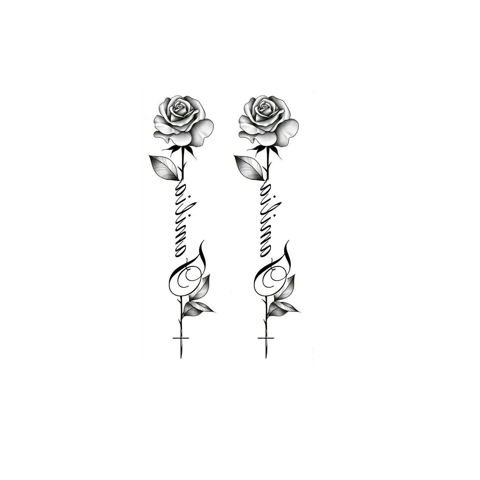 Minimalist Leaf Vine Tattoo Sticker Waterproof Long Lasting Fine Line Temporary Tattoo for Women Finger Hand Qme