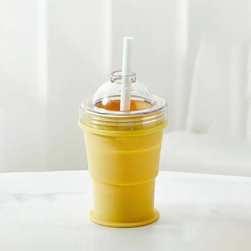 2026Food-Grade Silicone Ice Maker Mold Summer Outdoor Travel Tumbler Qme Yellow one size