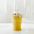 2026Food-Grade Silicone Ice Maker Mold Summer Outdoor Travel Tumbler Qme Yellow one size