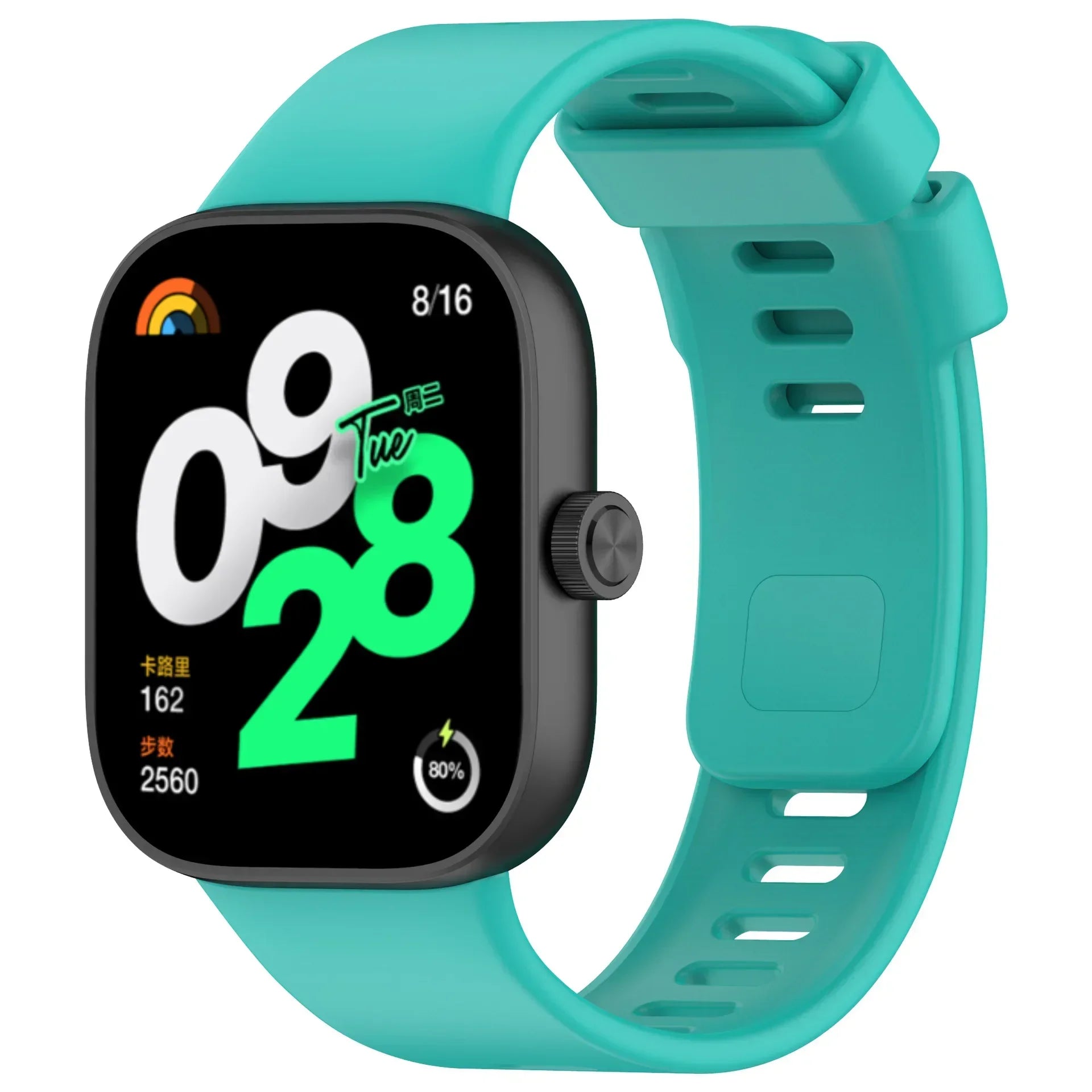 Original Silicone Strap For Redmi watch 4 SmartWatch WristBand For Redmi watch 4 Bracelet Band Watchband Sport Accessories Qme Teal for Xiaomi Mi Band 8