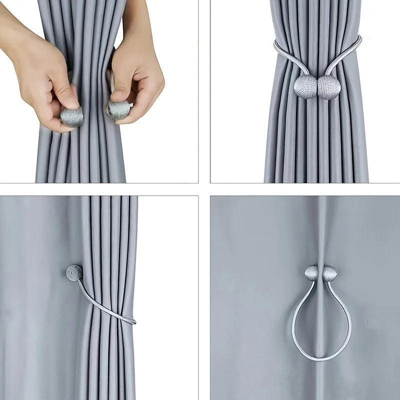 1 Pair Curtain Buckles Creative Door Accessories Magnetic Buckle Qme