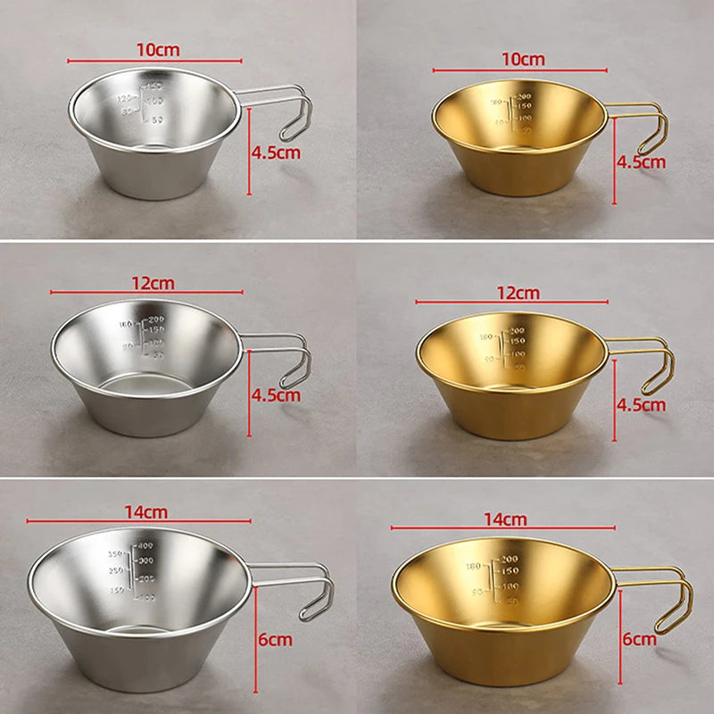 10 12 Sierra Cup Outdoor Stainless Steel Coffee Picnic Tableware Qme