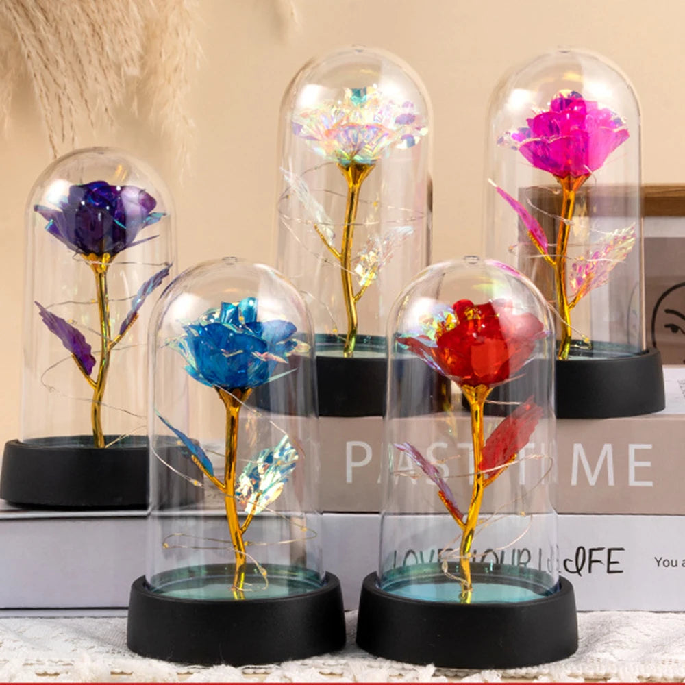 Christmas Decoration Eternal Flower Gift Rose Party Gift Qixi Valentine's Day Birthday Gift Creative Simulation Flower Qme