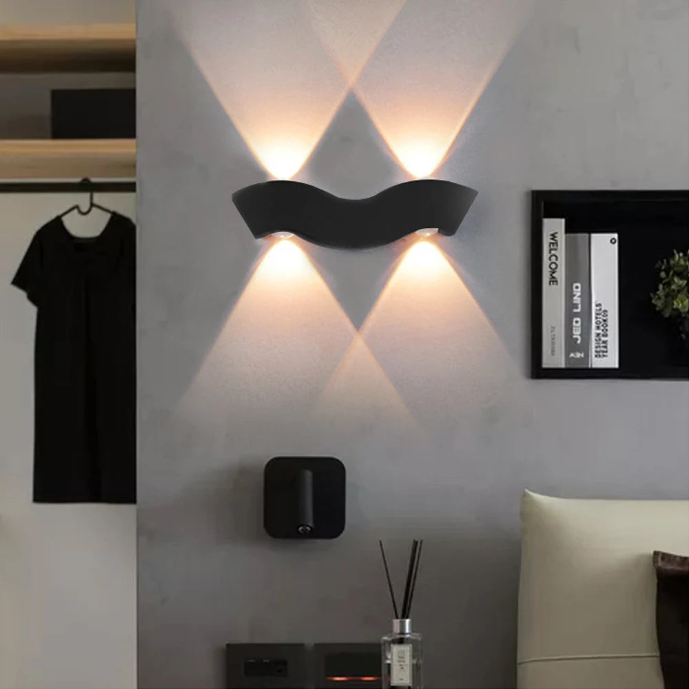 Modern LED Wall Light for Hall Kitchen Living Room Bedroom Bedside Lamp Home Indoor Decor Lighting Fixtures Luminaria Lampshade Qme