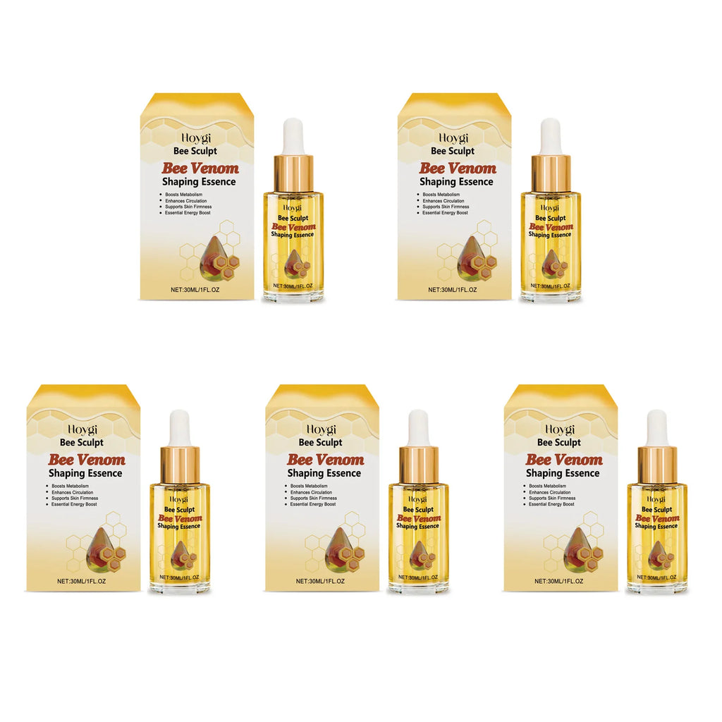 Bee Venom Shaping Oil Firming Lifting Body Skin Anti Cellulite Fat Burning Weight Loss Improve Sagging Thin Leg Massage Oil Qme 5Pcs 30ml
