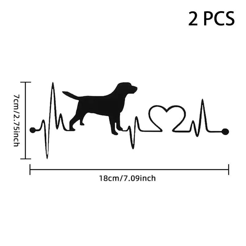 Car Sticker Pet Cat Heartbeat Lifeline Creative Truck Automobiles Qme A7