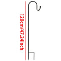 Bird Feeder Hook 120cm Heavy Duty Metal Hanger 2 Pieces Plant Hooks Outdoor For Garden Lawn Yard Outdoor Bird Feeders Lanterns Qme 2pcs China Mainland
