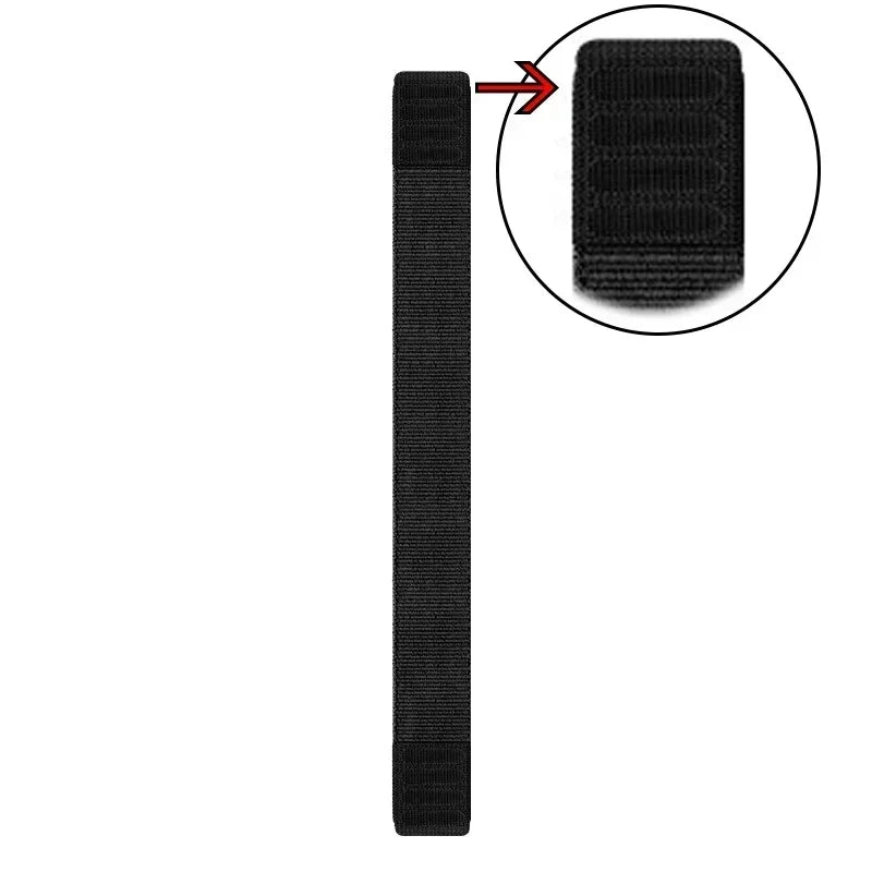 26 20 22mm Nylon Watch Band For Garmin Fenix 7X 6X Pro 7 7S 6 6S 5X 5 5S Plus/Venu 2 Plus Hook and Loop Quick Dry Strap Qme