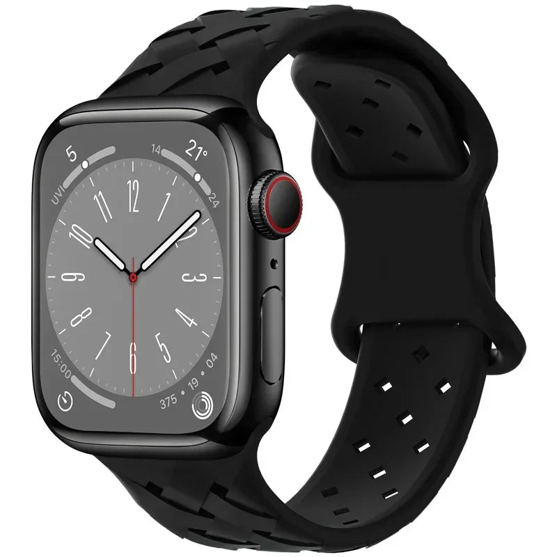 Strap for Apple Watch Band Ultra 49mm 44mm 40mm 45 Mm 41mm 38mm 42mm Sport Silicone Woven Loop Bracelet IWatch Series 8 7 6 3 Qme B 38 40 41mm