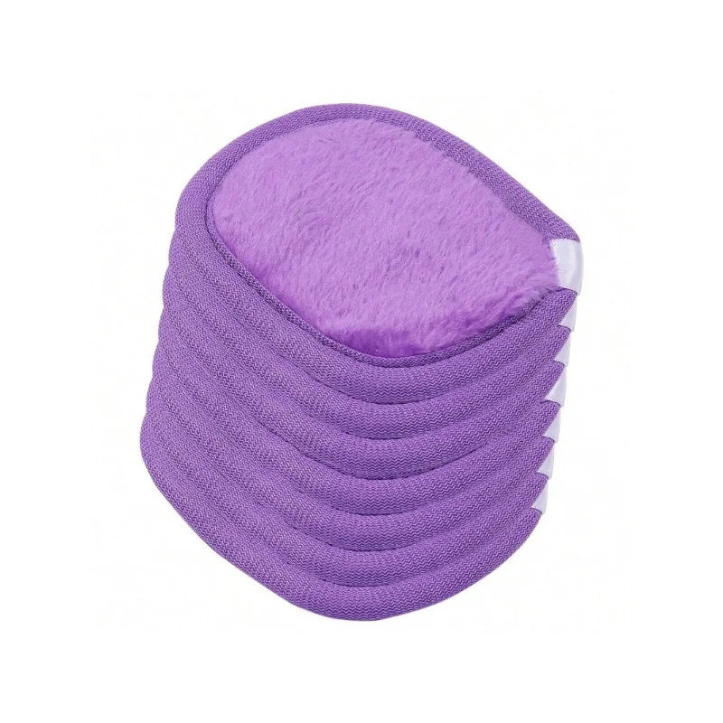 Makeup Remover Facial Cleansing Tools Reusable Pads Microfiber Cloths Qme purple