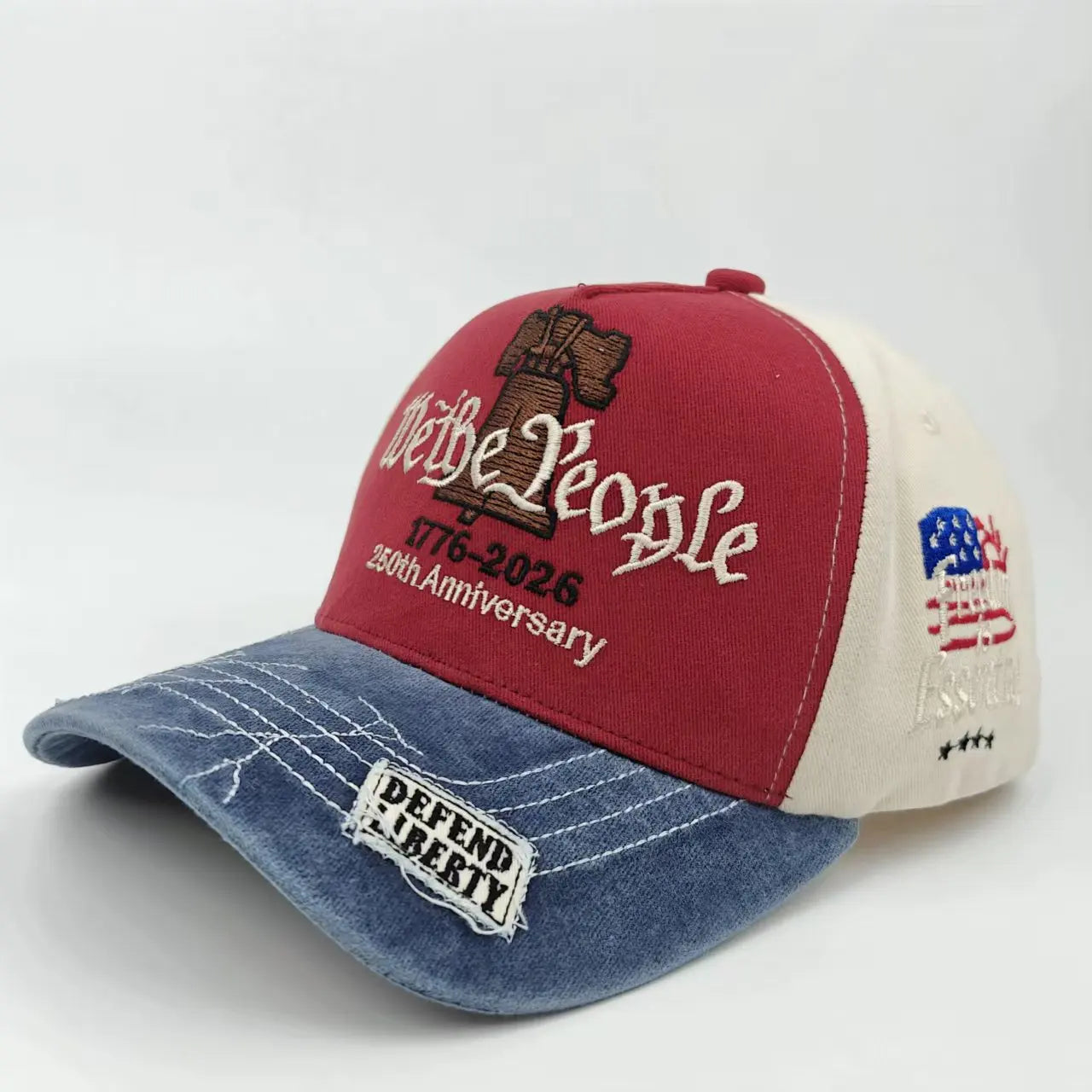 250th Anniversary Embroidered American Independence Day Sunshade Baseball Cap New Streetwear Casusal Duckbill Hat Qme