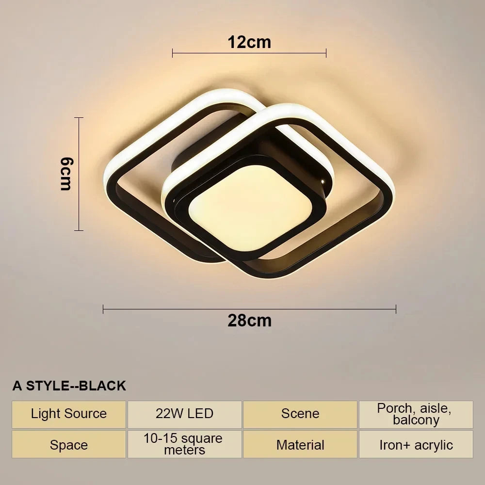 LED Aisle Ceiling Lights Modern Chandelier Three Colors Lamp Minimalist Lamps For Bedroom Light Surface Installation Dining Room Qme E Tricolor light