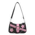 Fashion Women's Handbags Denim Stars Pattern Cool Girls Underarm Bag Female Small Shoulder Hobo Bags Chain Tote Bag Qme A