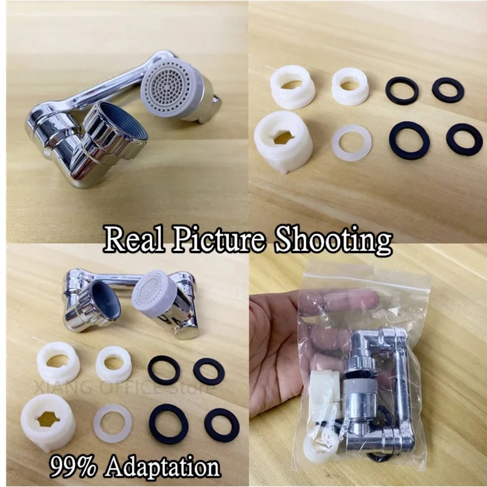 99% Universal 1080° Rotary Extender Faucet Splash Head Aerator Plastic for Kitchen Washbasin Tap Bubbler Nozzle Robotic Arm Qme