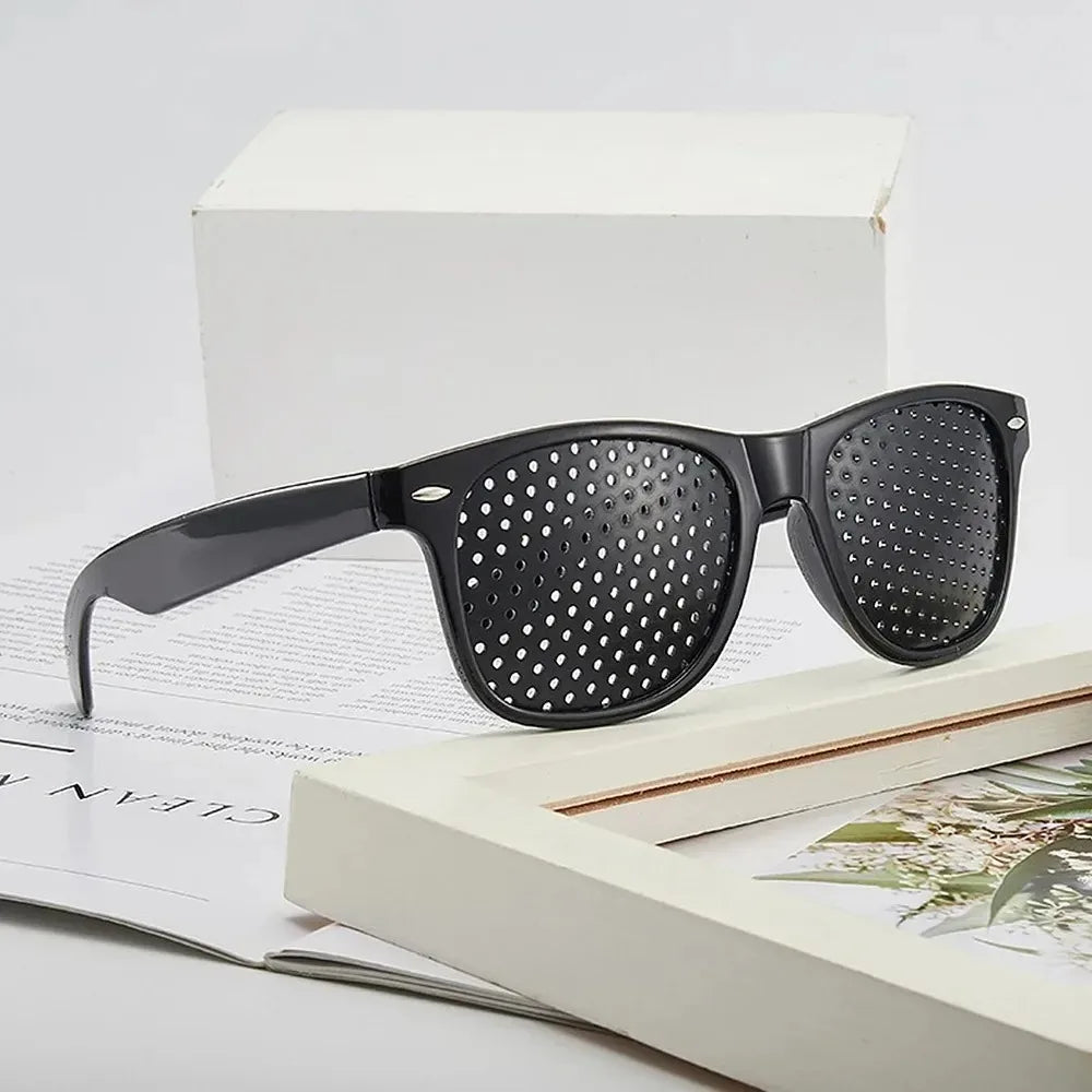 Anti-myopia Astigmatism Glasses Vision Correction Fatigue Pin Hole Glasses With Holes For Men Women Eyesight Improvement Eyewear Qme