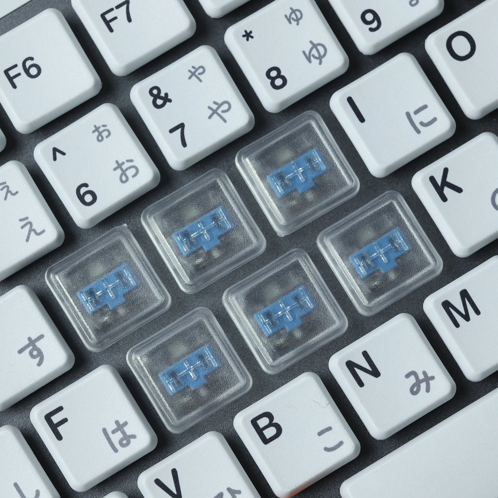 50PCS CHOSFOX Keycaps Low Profile PBT Keycaps For Kailh Chocolate Switch Mechanical Keyboard Ultra Thin Black White Transparent Qme