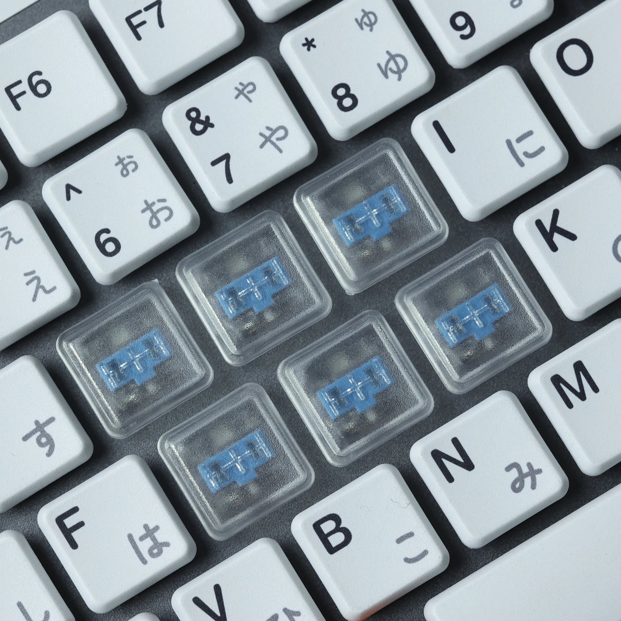 50PCS CHOSFOX Keycaps Low Profile PBT Keycaps For Kailh Chocolate Switch Mechanical Keyboard Ultra Thin Black White Transparent Qme