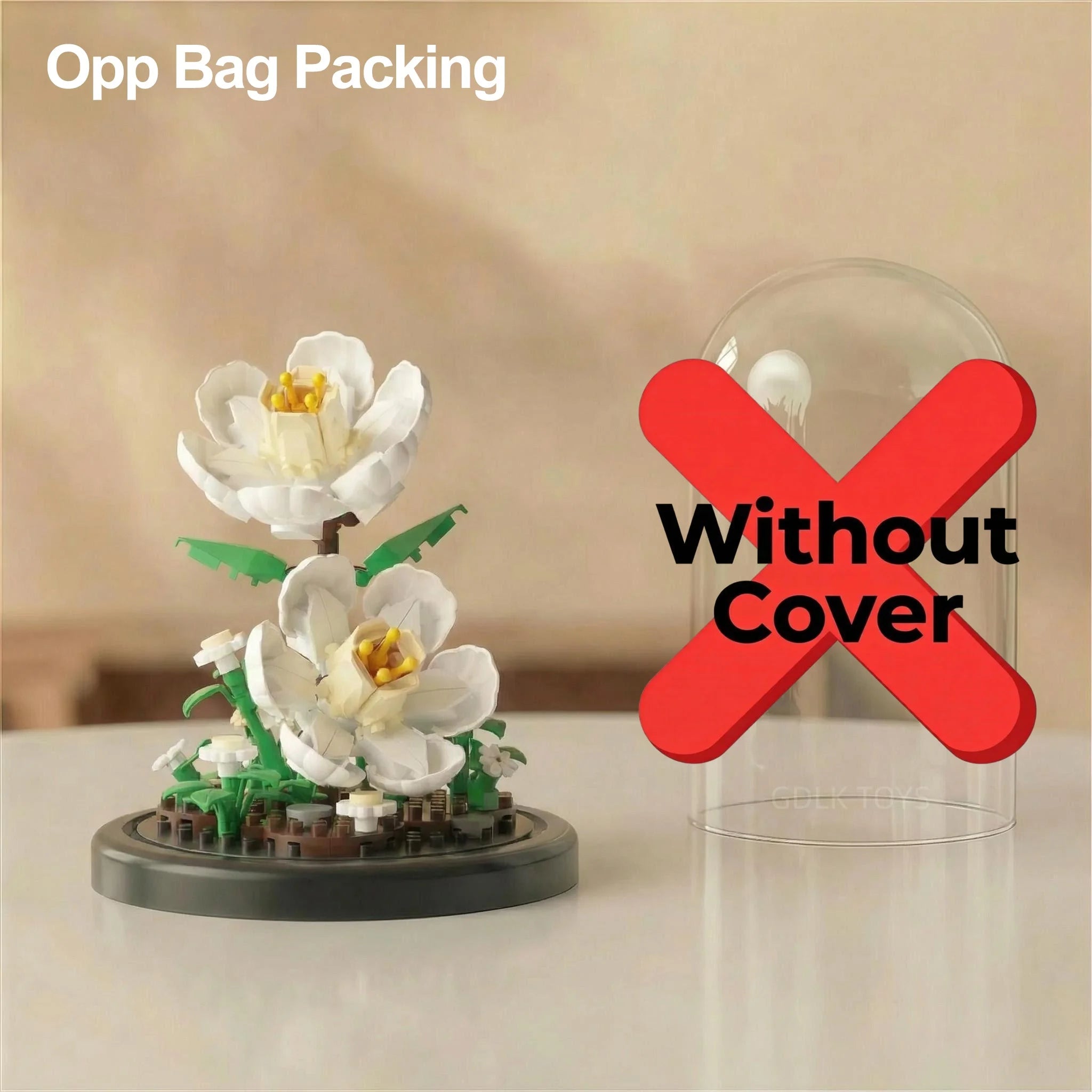 Eternal Flower Bouquet Bonsai Potted Plant Micro Building Blocks Model Home Decoration Puzzle Toys Kids Birthday Christmas Gifts Qme 3114-No Cover