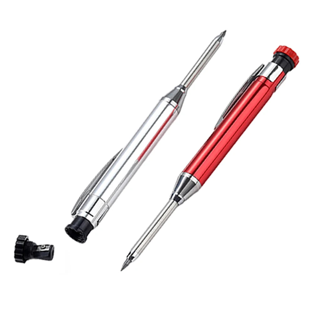 Metal Solid Carpenter Pencils with Sharpener Carpenter 2.8mm Solid Mechanical Pencils Marking Tools Construction/Carpenters Qme