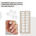 Semi Cured Gel Nail Strips French Gel Sticker Nails No Damage Manicure Supplies for Women Wife Ladies Girls Beauty Lovers Qme CN 01