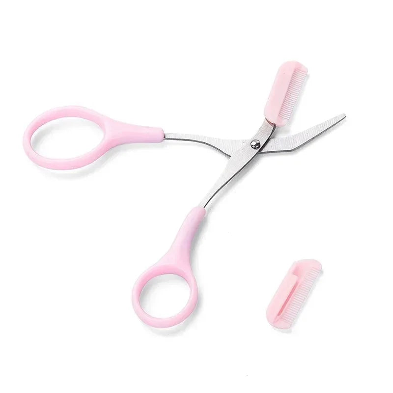 1/3PCS Eyebrow Trimmer Makeup Tools Stainless Steel Eyebrow Scissors with Comb Hair Removal Eyebrows Shaping Makeup Tools Qme