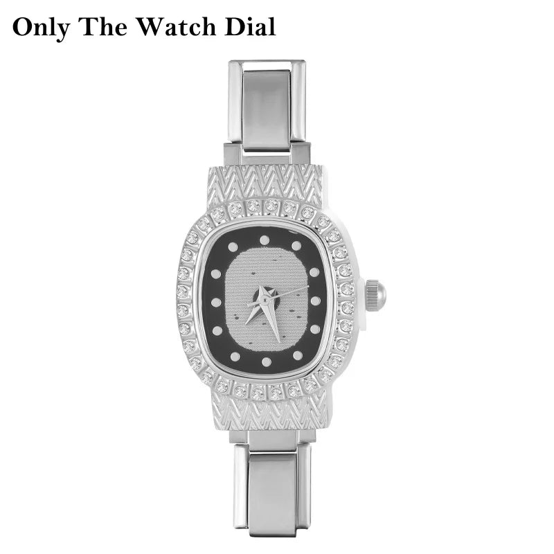 Fashion Women's Men's DIY Width Italian Elastic Charm Stainless