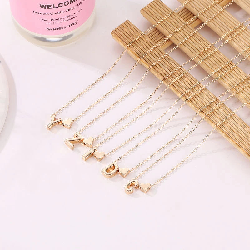 Fashion Dainty Initial Femme Letter Choker Necklace Girl Cool Pendant Jewelry Gift Wholesale Girls Gift Qme