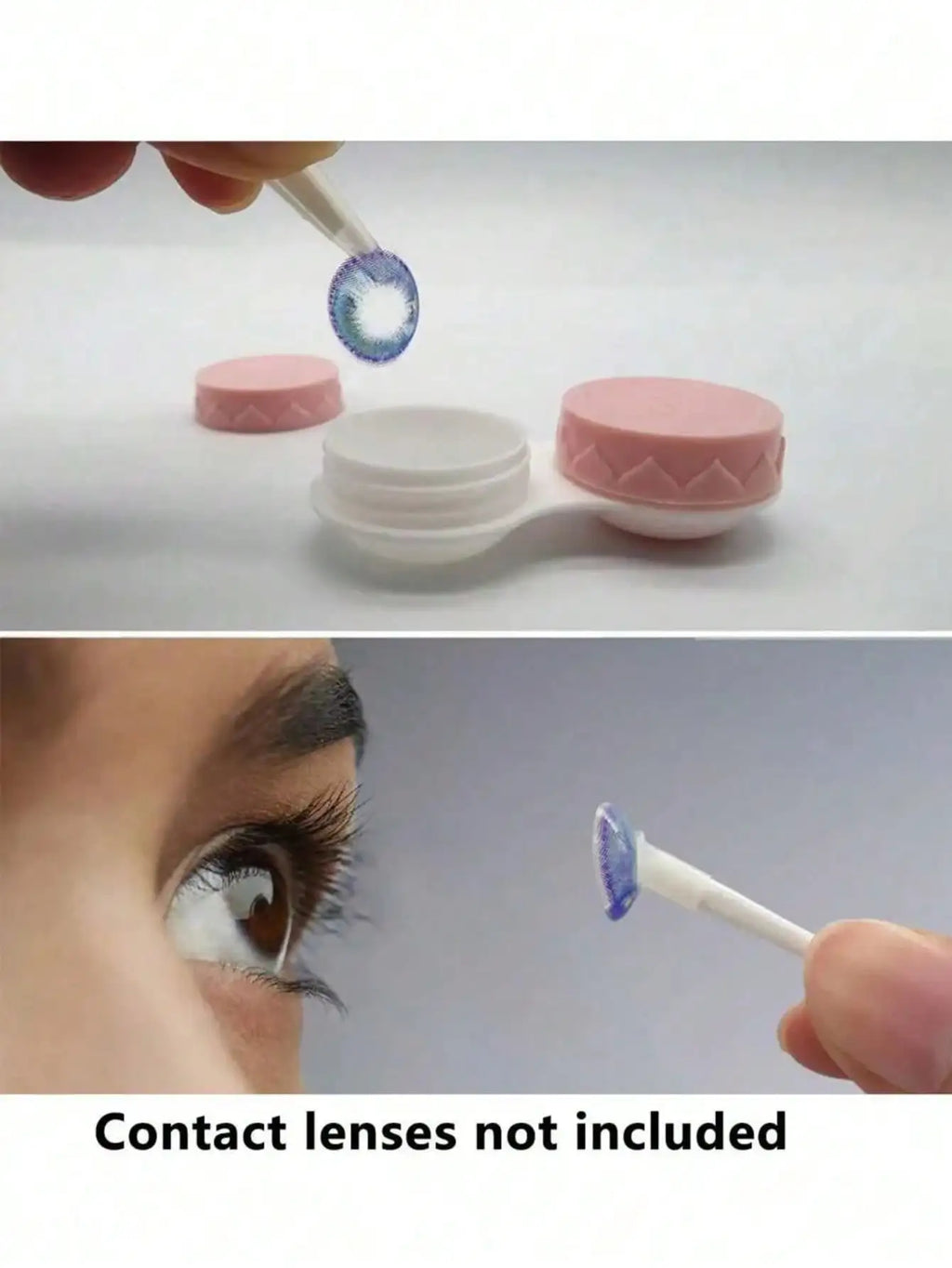 Portable Simple Square Contact Lens Case DIY Solid Holder Suitable Qme