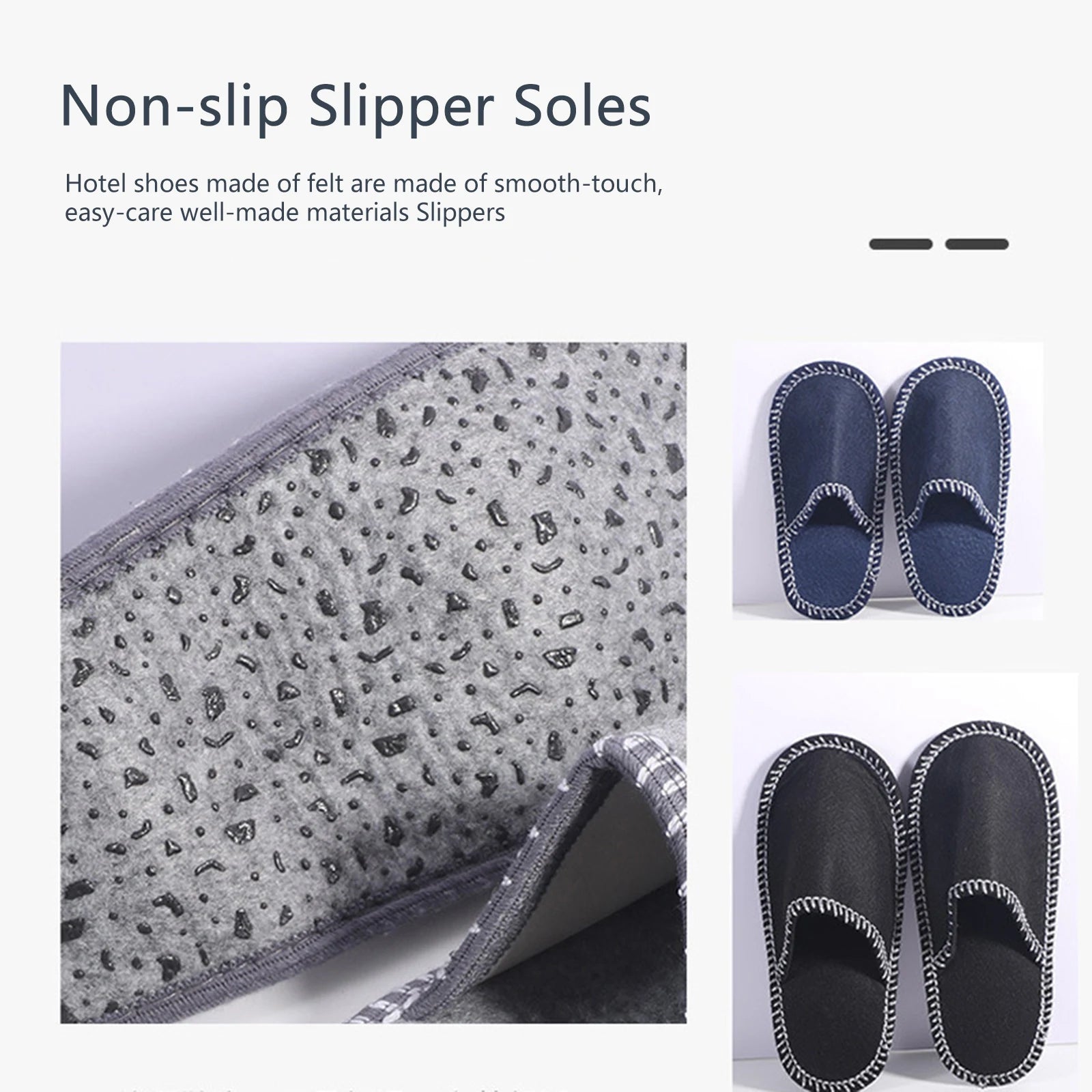 6 Pairs Family House Guest Slippers Set with Non-Slip Sole Closed Toe Disposable Slippers Hotel Slippers for Shoeless Home Qme