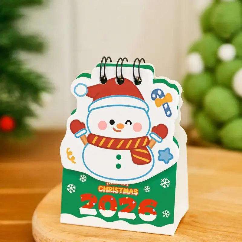 2026 Christmas Desk Calendar Mini Cartoon Cute Patterns Table Qme A4