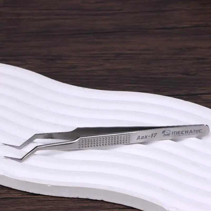 Aax-17 Tin Positioning Tweezers Precise Clamping Wire Non-slip Qme
