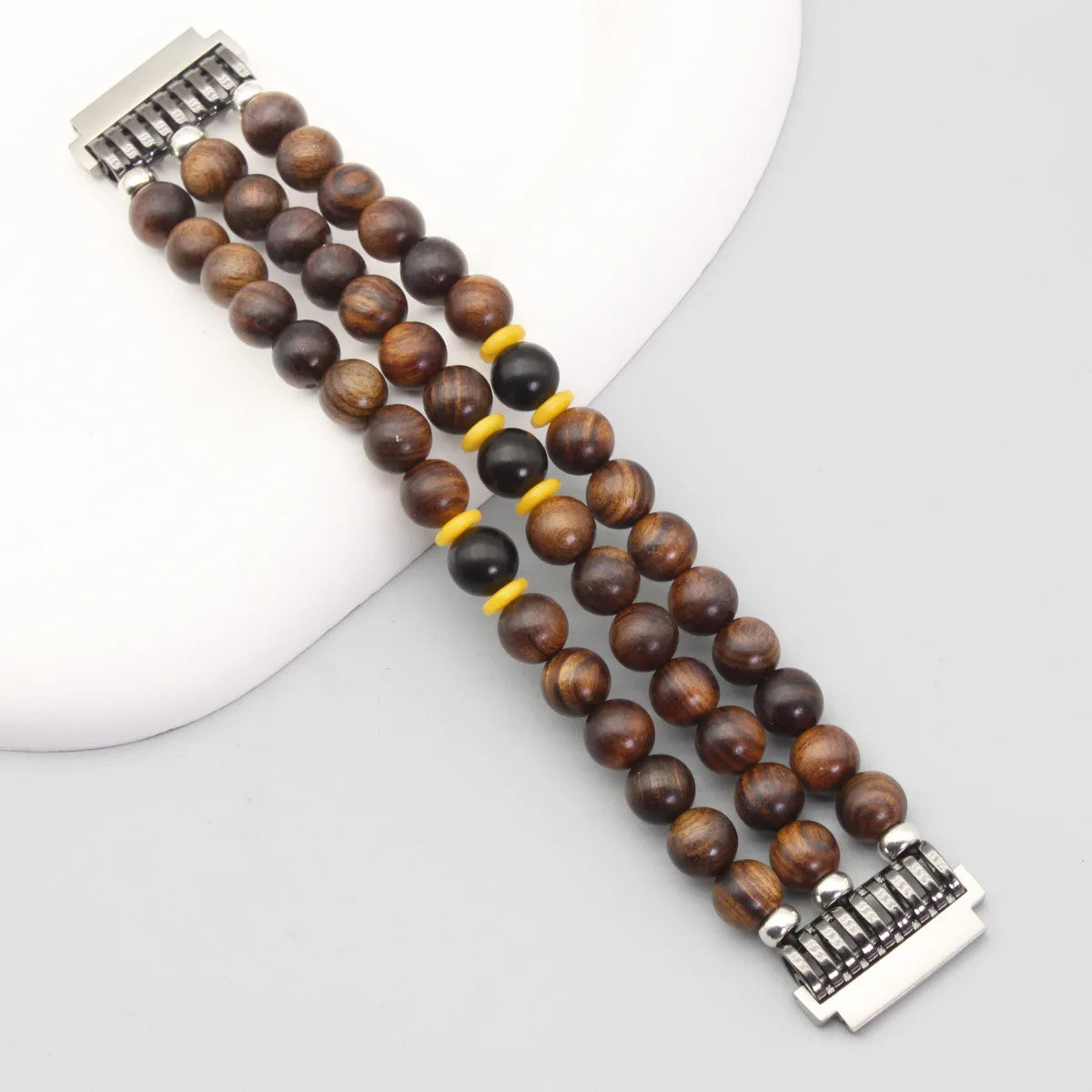 18mm Interface Premium Sandalwood Cinnabar Strap - Buddhist Beaded for Huawei Watch Qme Black Rosewood 140-150mm