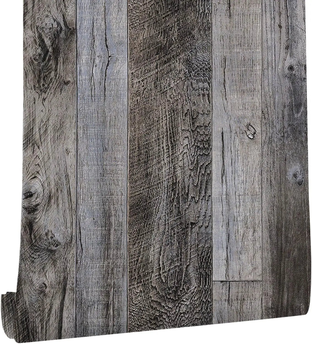 Brown Wood Wallpaper Peel Stick Shiplap Self Adhesive Contact Paper Qme Light brown 600cmx45cm