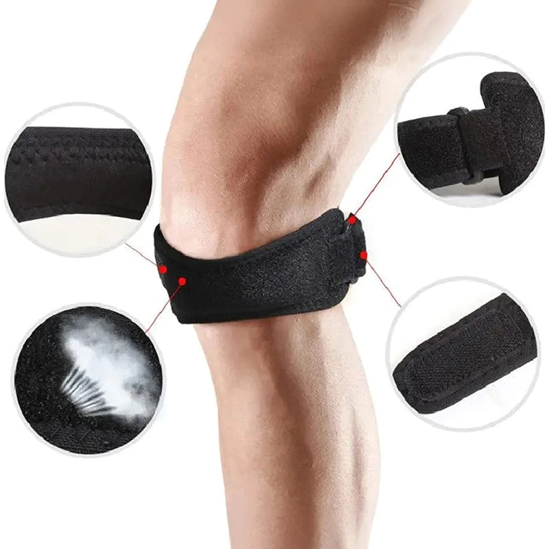 Adjustable EVA Soft Pad Knee Strap Patellar Tendon Support Running Qme