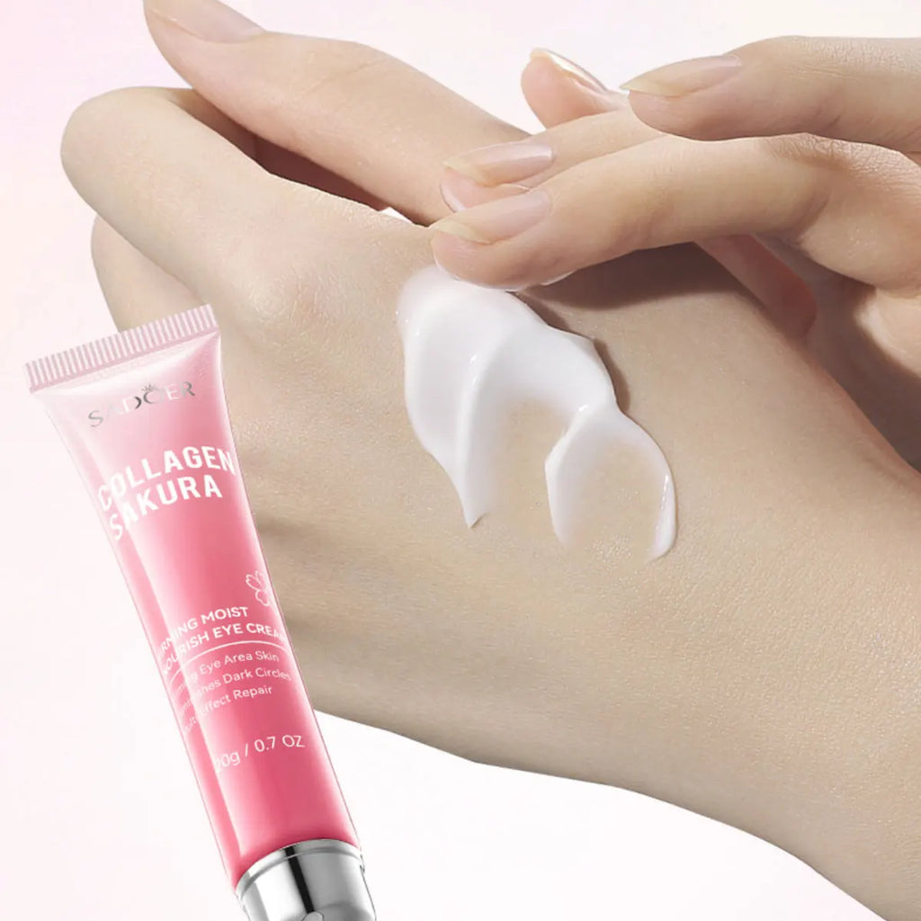 Sakura Collagen Eye Cream Hydrating Firming Brightening Reduces Dark Qme