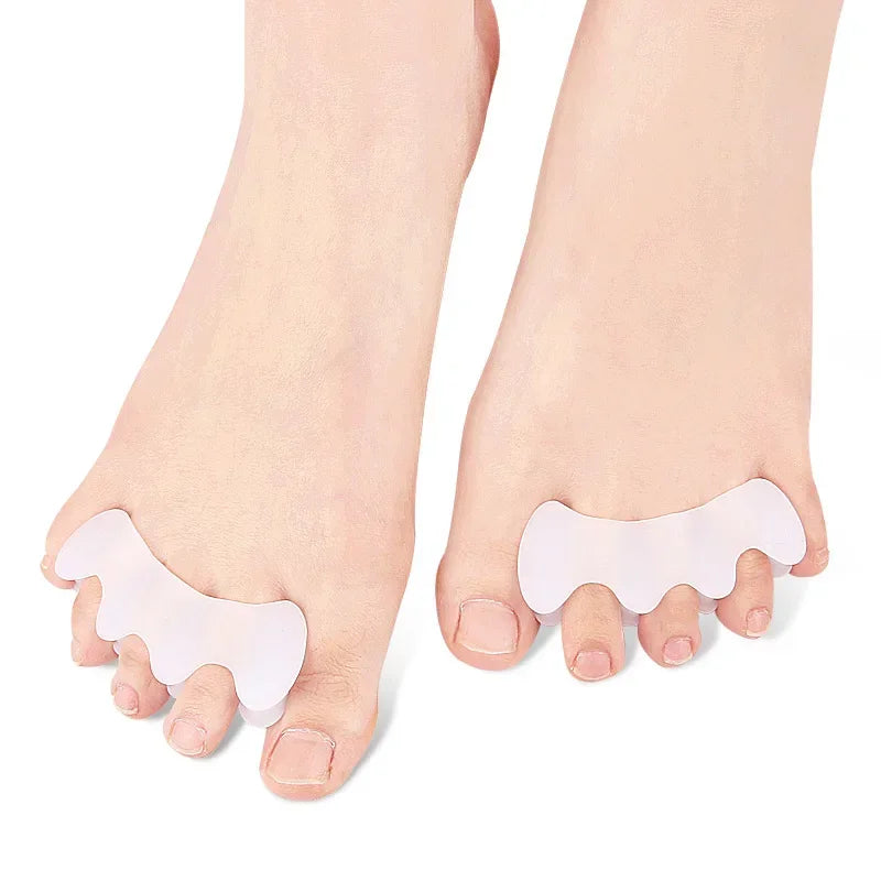 Hard Silicone 3-Hole Toe Separators Spacers Daily Foot Comfort Qme