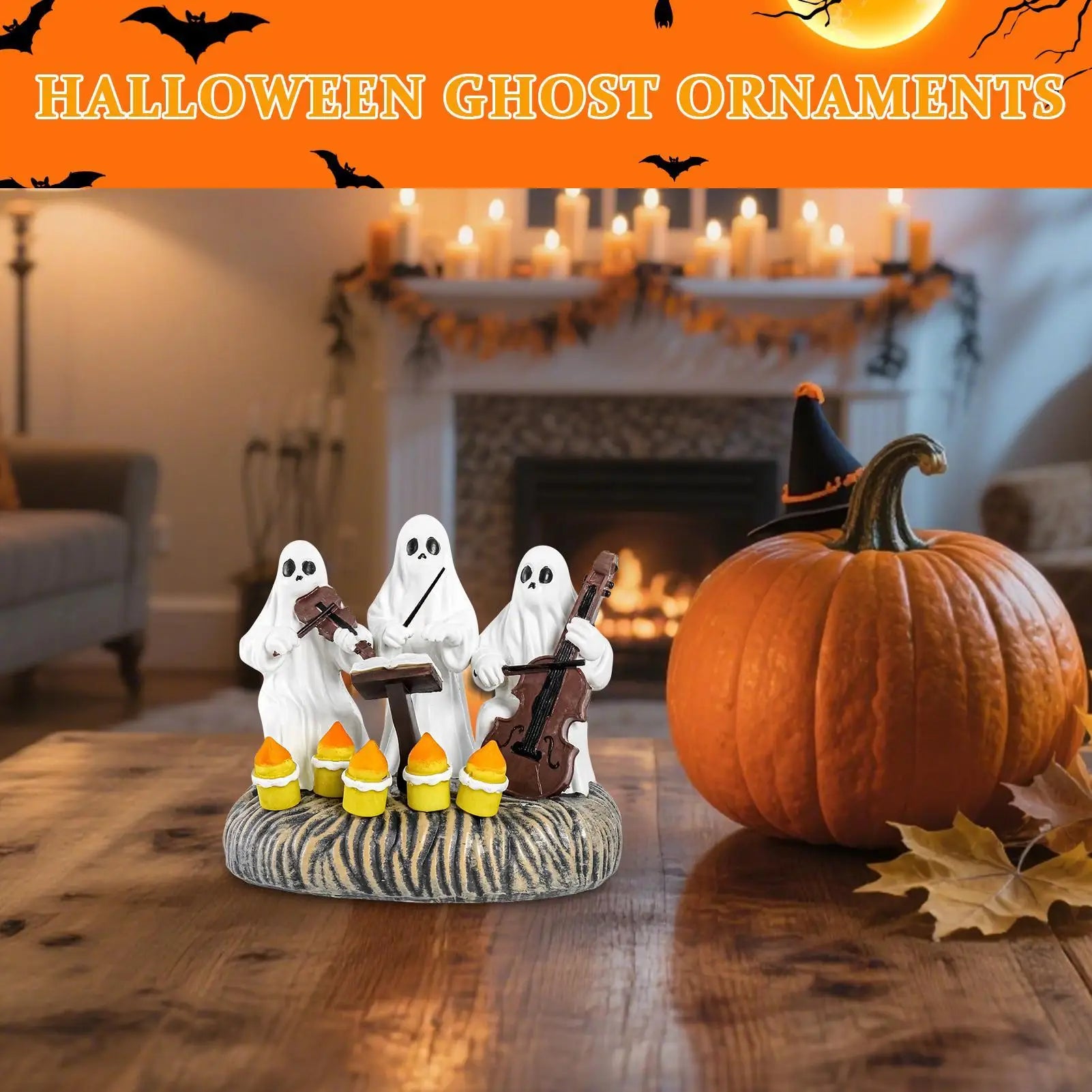 Halloween Ghost Statue Figurines Decor Festive Seasonal Spooky Desk Qme China Mainland