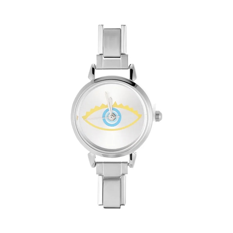 Wholesale Fashion Gold Sliver Color Round Women Watch Luxury Analog Wristwatches Reloj Mujer Girls Clock Gift（Without Box） Qme Style 3