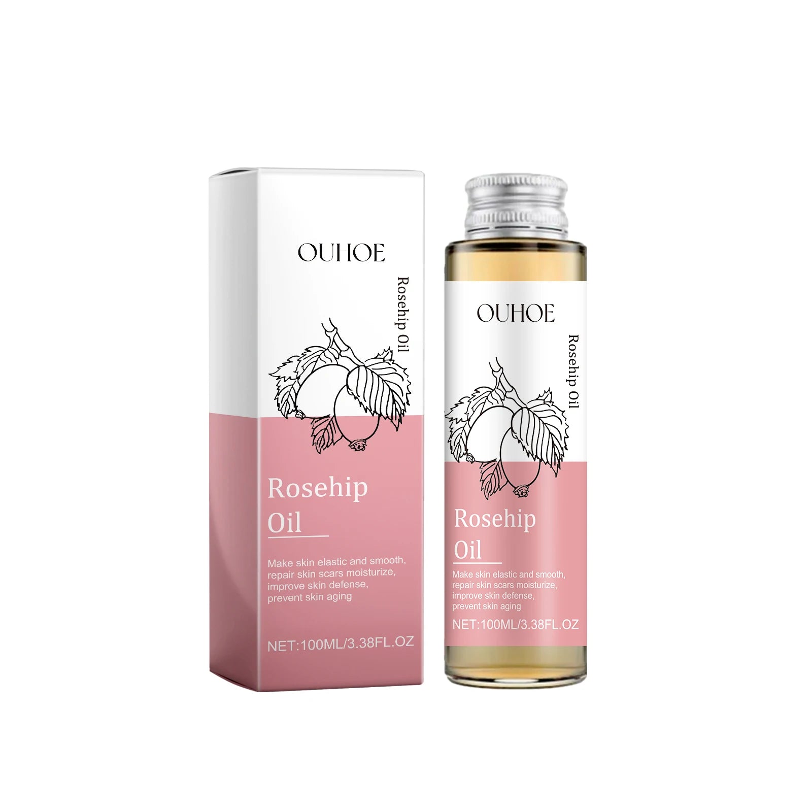 100% Pure Cold Pressed Virgin Premium Grade For Dry & Damaged Skin, Hair, Face, Body, Scalp & Nails Qme Rosehip