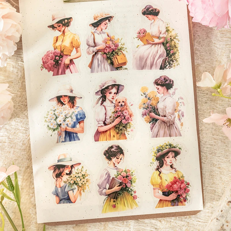 2 Rolls / Bag Pastoral Style Washi Tape Set Landscape decorative collage materials for junk journals, must-have for DIY craft Qme