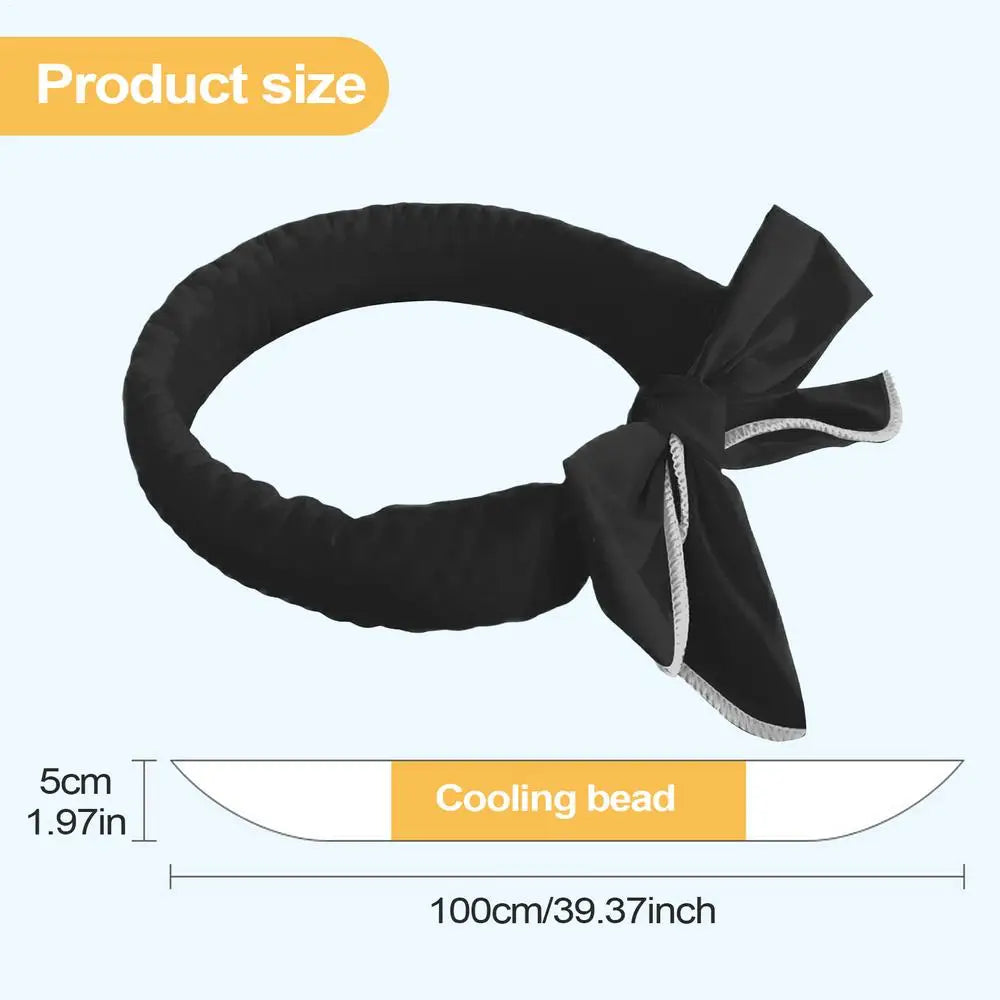 Cooling Scarf For Dogs Reusable Washable Neck Wrap Outdoor Pet Cat Ice Collar Towel For Small Medium Large Indoor Outdoor Home Qme black China Mainland