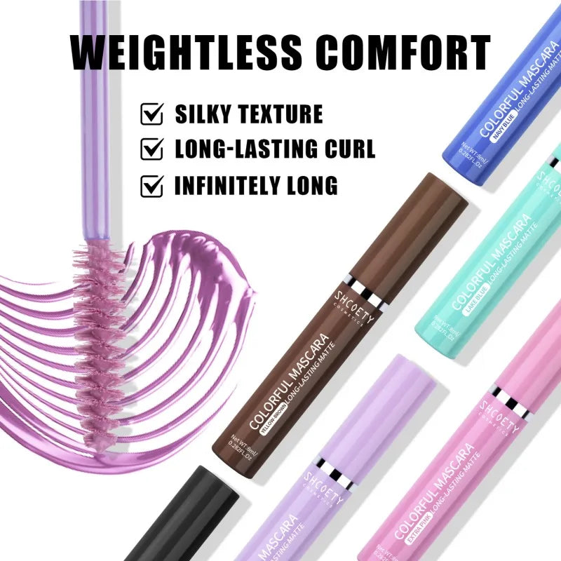 Colorful Mascara Waterproof Non-smudged Slender Thick Curly Christmas Qme