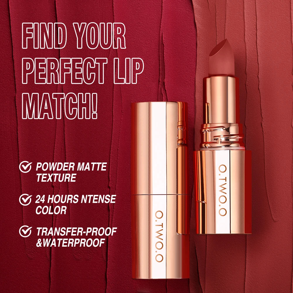 O TWO Lipstick Lip Tint Matte Long Lasting Waterproof Velvet Not Qme
