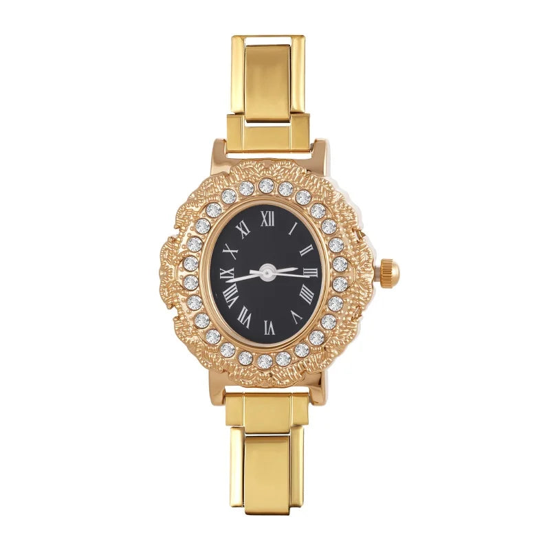 Women's Men's DIY Width Italian Elastic Charm Stainless Oval Watch