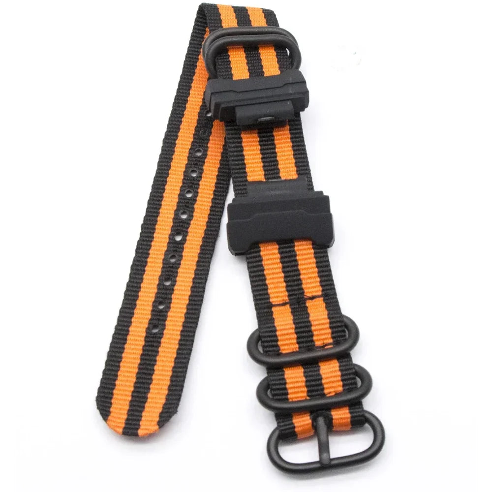 For Casio G-Shock Nylon Band Replacement 22MM Canvas Strap Sport Watch Accessories Men's Bracelet Qme