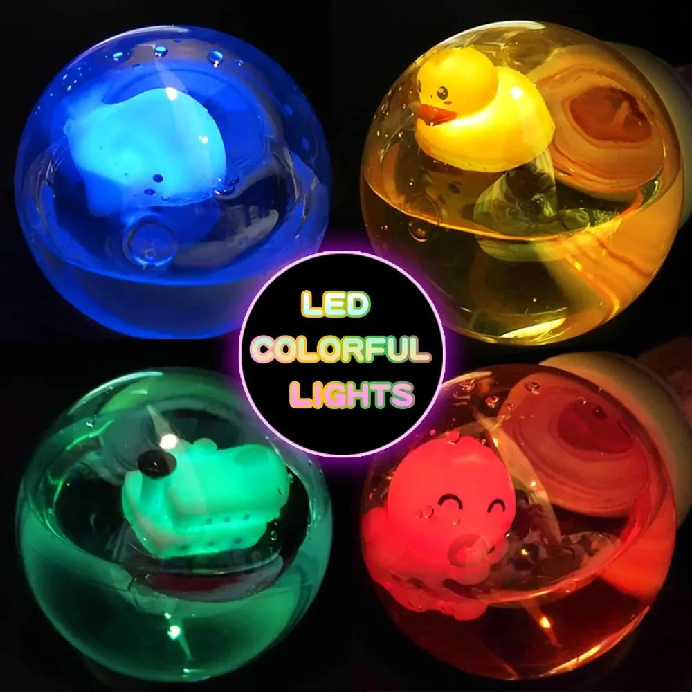 Animal Water Gun with Light for Kids Water Blaster Squirt Guns Pump Toddler Bath Toy for Summer Swimming Pool Beach Outdoor Qme