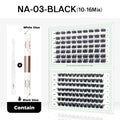 NATUHANA Cluster Eyelashes DIY Lash Extension Mix Styles Clusters Qme NA-03 KIT 0.07mm MIX10-16mm