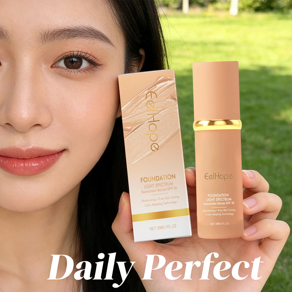 Foundation Cream Boosted Skin Tint Full Coverage Acne Dark Eye Circle Qme